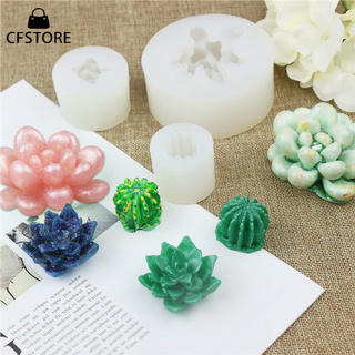 CF Succulent Resin Mold Flower Epoxy Resin Casting Molds DIY Handmade Candle Resin Mould