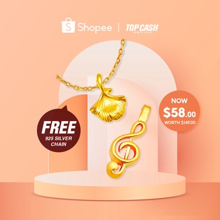 Top Cash Jewellery 999 Gold Blossom Rhythm Pendant Set Brand Box