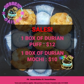 MSW Durian Puffs (FRESHLY BAKE!) Bundle pricing as offered in description!