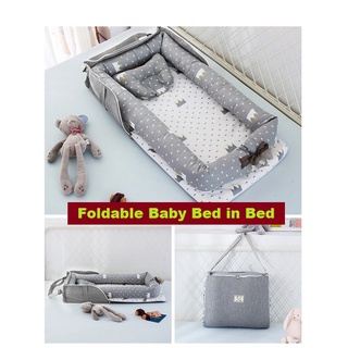 【Free Delivery 】Baby Foldable Separated Bed Baby Cot Newborn Sleeper Sleep By Your Side