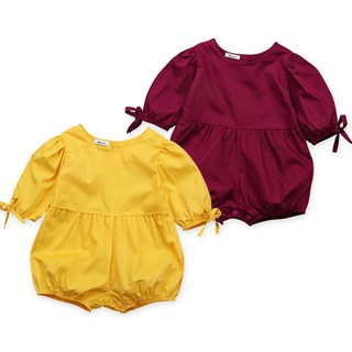 Newborn Baby Girl Infant Puff Sleeves Romper Cute Clothes