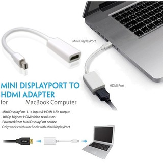 Mini Displayport Thunderbolt to HDMI Adapter Cable Converter MAC/Projector/PC