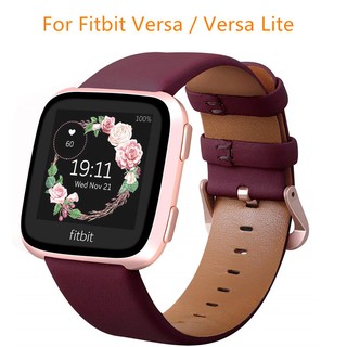 Fitbit Versa / Fitbit Versa Lite Leather Smart Watch Sport Strap Wristband