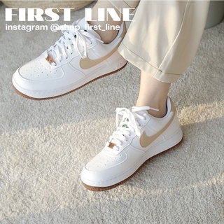 Nike Air Force 1 Milk Tea Color Flower Embroidery Environmental Protection AF1 Male Female Running Shoes Sports Leisure