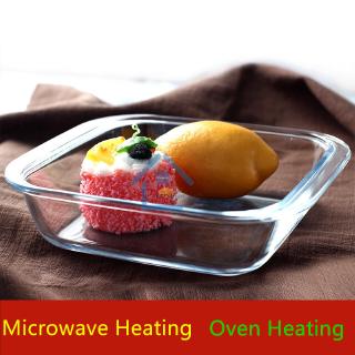 Square Tempered Glass Baking Tray Microwave Oven Professional Transparent High Temperature Resistant Business Gift Wholesale