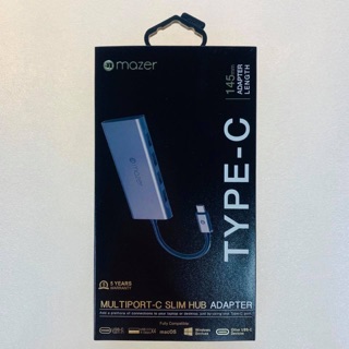 Mazer USB-C Aluminum Multi-Port SLIM HUB Adapter 145mm Adaptor Length M-UC2HUB103