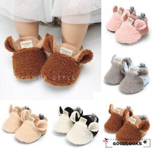 Warm Infant Winter Girls Baby Boys Soft HGL♪Newborn Shoes Sole Boots Toddler