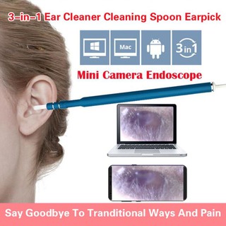 3 In 1 Ear Cleaner USB Endoscope 5.5mm Visual Earwax Clean Tool Camera 0.3MP