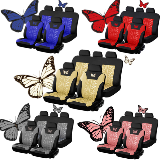 【LIMITED TIME DISCOUNT】Universal 9pcs/4pcs Full Set Butterfly Car Cover Styling Automobile Interior Accessories Fashion Car Seat Cover