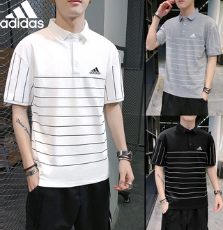🚀Ready Stokc🚀Adidas Men Polo Shirt High Quality Cotton Polo Shirt Casual Polo Shirt Short Sleeve M-3XL