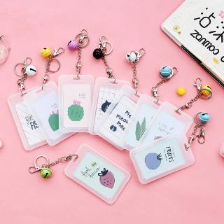 Transparent Bus Card Set, IC Card Rice Card Holder with Keychain