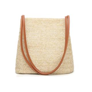 【Newest】Straw Weave Minimalist Fashion Handbag Trend Single Shoulder Bucket Bag