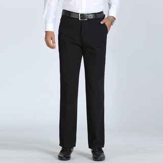 Office Men Casual Pants Cotton Classic Formal Workwear Trousers Autumn Winter
