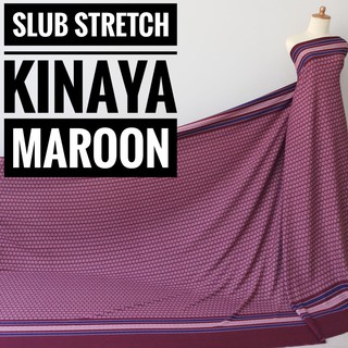 Slub Stretch Meter Fabric Kinaya Maroon (0.5M)
