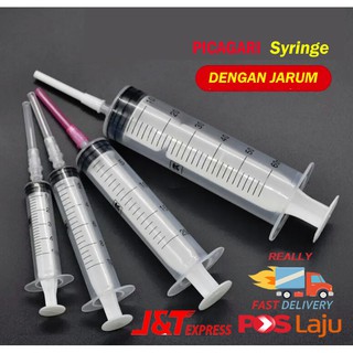 [Shop Malaysia] 🔥Ready STOCK PICAGARI🔥 💉 Picagari Syringe With Needle Needle Experiment Fill Ink Printer Ink Cat Medicine 💉 (1)