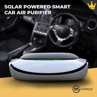 LYL Solar Powered Smart Car Air Purifier [ 12mm HEPA, Filtering PM2.5, Haze, Formaldehyde, 3 Layer, Freshener ]