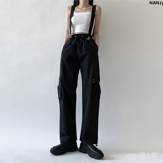 Detachable Ancient bf Strap Pants Tide Korean Style Thin