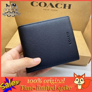 【Hot Sale in Store】New Short Wallet Men's Coin Purse Classic Fashion Business Folding Wallet ready to ship 74771