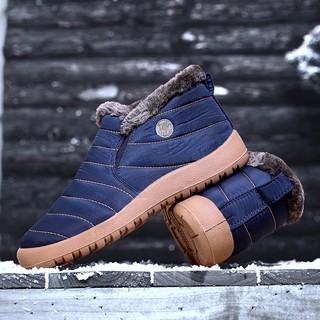 Urban Winter Men Snow Boots High Quality Shoe Warm Fuzzy Leather KL2740