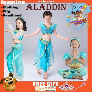 Disney Frozen Aladdin Princess Jasmine Performance sets children's cosplay costumes
