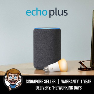 Echo Plus (2nd Gen) with Philips Hue Bulb - Alexa smart home starter kit