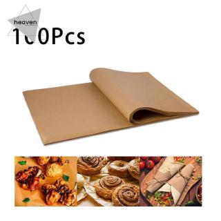 100 PCS Parchment Paper Sheets Precut Unbleached Baking Paper Non-Stick