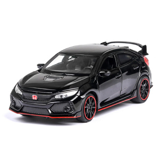 1/32 Alloy Diecast Model Vehicle Car Honda Civic Type R Model Toy Pull Back with Light Sound