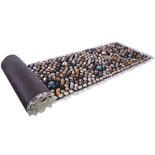 Ready stock-Pebble floor mat, foot massage rain flower, stone road finger press board, household acupoint walking blanket<