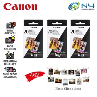 Canon Zink Photo Paper Pack for Mini Photo Printer PV-123 (60 Sheets) + Gift
