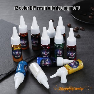 ❥SC Glue Crystal Clear Epoxy Resin for Jewelry Making DIY Art Crafts 12 Color Mold Art Dyeing Pigment (1)