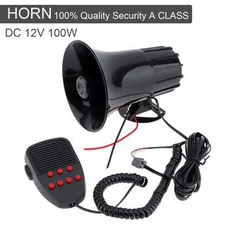 100W 12V 7 Sounds Super Loud Car Horn 105db with MIC