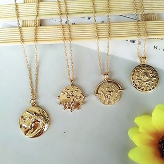 Vintage Gold Chain Roman Coin Necklace Women Necklace christmas gift