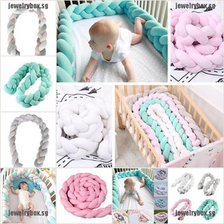 JX 1M /2M Baby Soft Knot Pillow Braided Crib Bumper Decorative Bedding Cushion[SG]