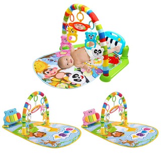 【OMB】Baby Play Mat Toddler Gym Blanket Piano Pedal Fitness Frame Toy with Music