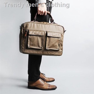 ✗In Stock Men Briefcase Waterproof Oxford Business Handbag 14/15.6/17.3" Laptop Bag Office Black Khaki Color