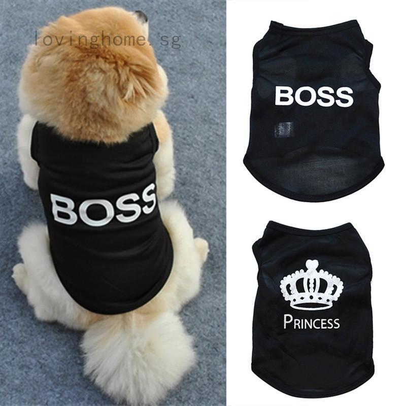 Pet Dog Cat Shirt Summer Breathable Vest for Cats Small Dogs Lettering Polyester Kitten Clothes Costume
