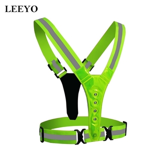 leeyo315 High Visibility Vest Night Safety Reflective Vest Adjustable For Teens Adults For Running Cycling Jogging Chic