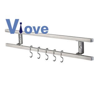 Wall Mounted 304 Stainless Steel Magnetic Knife Holder Double Bar
