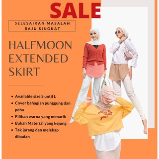 [Shop Malaysia] Halfmoon Extended Skirt Houseofruffle by thehijabgadis