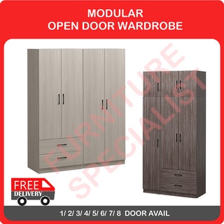 Furniture Specialist MODULAR OPEN DOOR WARDROBE (1/2/3/4 DOOR AVAIL)