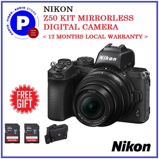 NIKON Z50 KIT MIRRORLESS DIGITAL CAMERA (FREE 64GB SD CARD x2 + CAMERA BAG)