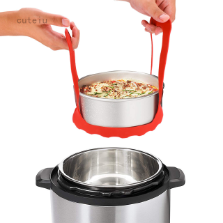 Pressure Cooker Sling，Silicone Bakeware Sling Instant Pot, Ninja Foodi and Multi-function Cooker Anti-scalding Bakeware Lifter Steamer Rack，BPA-Free Silicone Egg Steamer Rack