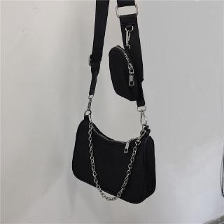 Side Backpack 175203INS Super Hot Nylon Three-In-One hobo Chain Underarm Bag Messenger (1)