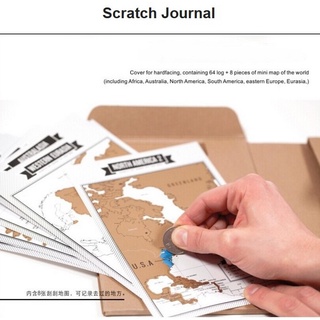 Travel Lodge Scratch Journal Authentic Recesky Scratch Map Travelogue DIY Book Gift Idea