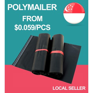 [SG] ⭐CHEAPEST⭐ Black Polymailers / Courier Bag / Mailer bag 100pcs shipping mailing delivery