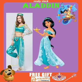 Disney Aladdin Princess Jasmine Performance set / Europe and America Adult Halloween cosplay costume