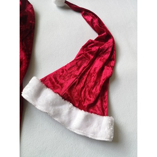Ready Stock _ Fj1-2 Christmas Children's Clothing Girls Dress Santa Claus Skirt+Boys Hats Kinder