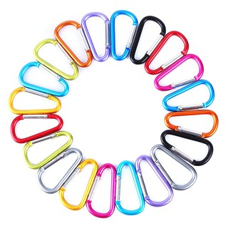 20pcs D-ring Locking Carabiner Keychain Outdoor Camping Buckle