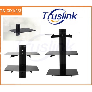 Tempered Glass Wall Mount Stand CD Rack