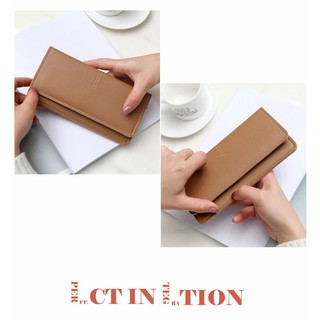 Wallet Woman Simple Ultra Thin Long-style Purse Woman Card Soft Leather